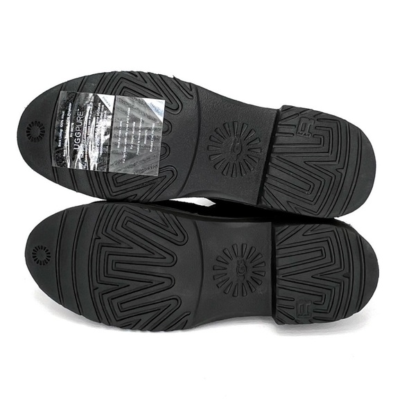 Ugg Cedric Biker Boot Size 6 Black Suede Shearling Uggs Ankle Booties New NWT - Picture 7 of 12